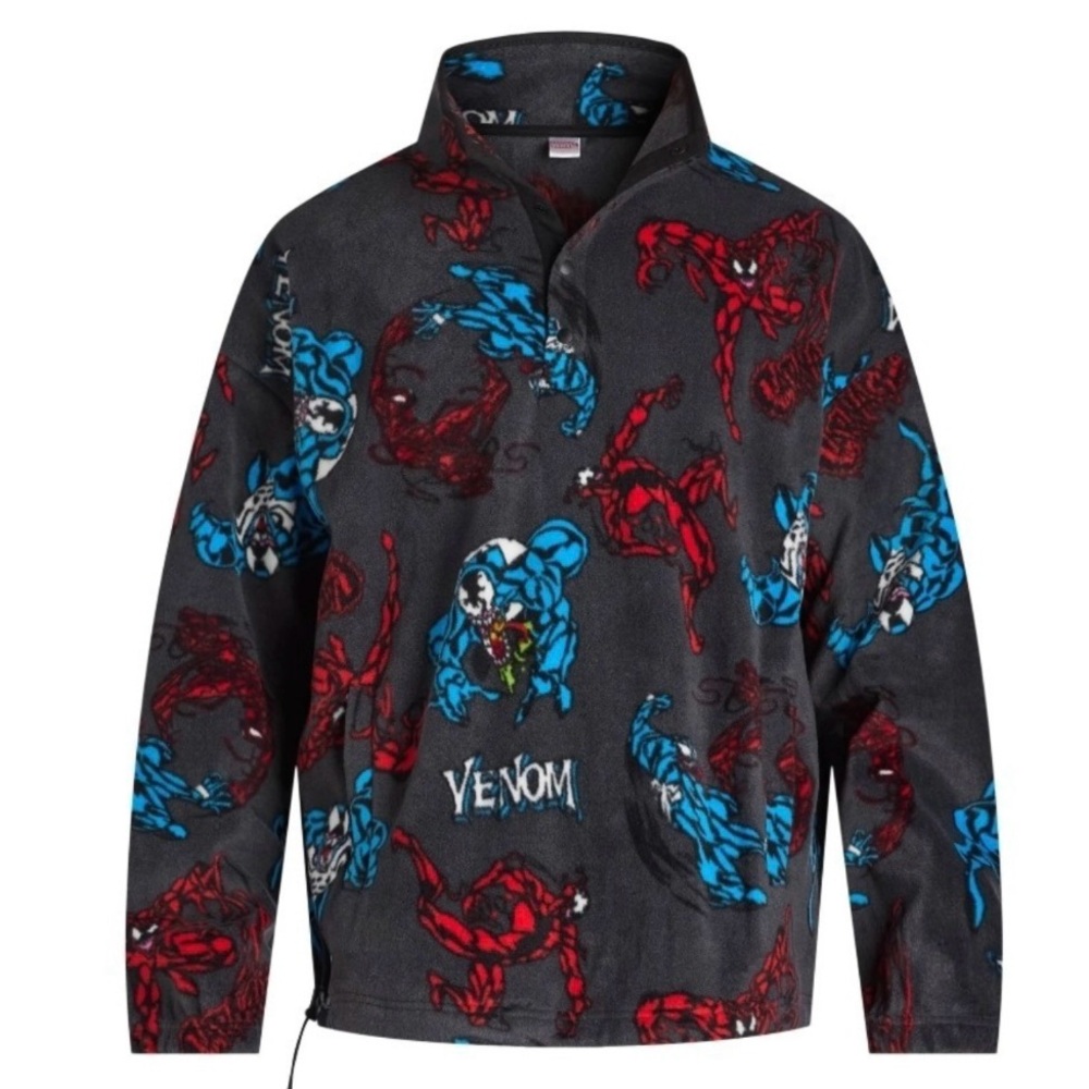NWOT VENOM Men's 3/4 Snap Pullover Polar Fleece Sweatshirt  Size Large - Picture 2 of 8